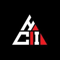 hci Dreiecksbuchstaben-Logo-Design mit Dreiecksform. HCI-Dreieck-Logo-Design-Monogramm. hci-Dreieck-Vektor-Logo-Vorlage mit roter Farbe. hci dreieckiges Logo einfaches, elegantes und luxuriöses Logo. vektor