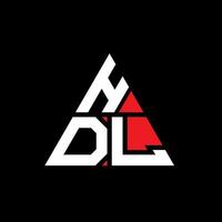 Hdl-Dreieck-Buchstaben-Logo-Design mit Dreiecksform. HDL-Dreieck-Logo-Design-Monogramm. Hdl-Dreieck-Vektor-Logo-Vorlage mit roter Farbe. hdl dreieckiges logo einfaches, elegantes und luxuriöses logo. vektor