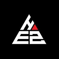 hez Dreiecksbuchstaben-Logo-Design mit Dreiecksform. hez-Dreieck-Logo-Design-Monogramm. hez-Dreieck-Vektor-Logo-Vorlage mit roter Farbe. hez dreieckiges Logo einfaches, elegantes und luxuriöses Logo. vektor