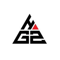 hgz triangel bokstavslogotypdesign med triangelform. hgz triangel logotyp design monogram. hgz triangel vektor logotyp mall med röd färg. hgz triangulär logotyp enkel, elegant och lyxig logotyp.