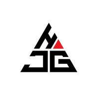 hjg-Dreieck-Buchstaben-Logo-Design mit Dreiecksform. hjg-Dreieck-Logo-Design-Monogramm. hjg-Dreieck-Vektor-Logo-Vorlage mit roter Farbe. hjg dreieckiges Logo einfaches, elegantes und luxuriöses Logo. vektor