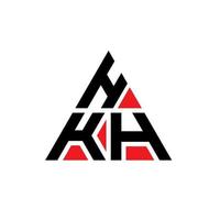 hkh Dreiecksbuchstaben-Logo-Design mit Dreiecksform. hkh-Dreieck-Logo-Design-Monogramm. hkh-Dreieck-Vektor-Logo-Vorlage mit roter Farbe. hkh dreieckiges Logo einfaches, elegantes und luxuriöses Logo. vektor