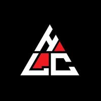 hlc-Dreieck-Buchstaben-Logo-Design mit Dreiecksform. HLC-Dreieck-Logo-Design-Monogramm. hlc-Dreieck-Vektor-Logo-Vorlage mit roter Farbe. hlc dreieckiges Logo einfaches, elegantes und luxuriöses Logo. vektor