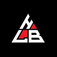 hlb-Dreieck-Buchstaben-Logo-Design mit Dreiecksform. hlb-Dreieck-Logo-Design-Monogramm. hlb-Dreieck-Vektor-Logo-Vorlage mit roter Farbe. hlb dreieckiges Logo einfaches, elegantes und luxuriöses Logo. vektor