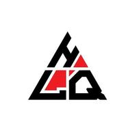 hlq-Dreieck-Buchstaben-Logo-Design mit Dreiecksform. hlq-Dreieck-Logo-Design-Monogramm. hlq-Dreieck-Vektor-Logo-Vorlage mit roter Farbe. hlq dreieckiges Logo einfaches, elegantes und luxuriöses Logo. vektor