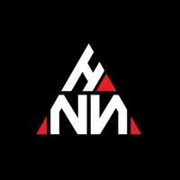 hnn Dreiecksbuchstaben-Logo-Design mit Dreiecksform. hnn-Dreieck-Logo-Design-Monogramm. hnn-Dreieck-Vektor-Logo-Vorlage mit roter Farbe. hnn dreieckiges Logo einfaches, elegantes und luxuriöses Logo. vektor