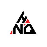 hnq triangel bokstavslogotypdesign med triangelform. hnq triangel logotyp design monogram. hnq triangel vektor logotyp mall med röd färg. hnq triangulär logotyp enkel, elegant och lyxig logotyp.
