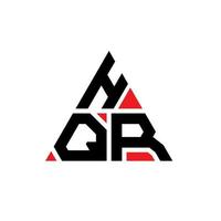 hqr-Dreieck-Buchstaben-Logo-Design mit Dreiecksform. hqr-Dreieck-Logo-Design-Monogramm. hqr-Dreieck-Vektor-Logo-Vorlage mit roter Farbe. hqr dreieckiges Logo einfaches, elegantes und luxuriöses Logo. vektor