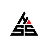 hss-Dreieck-Buchstaben-Logo-Design mit Dreiecksform. hss-Dreieck-Logo-Design-Monogramm. hss-Dreieck-Vektor-Logo-Vorlage mit roter Farbe. hss dreieckiges Logo einfaches, elegantes und luxuriöses Logo. vektor