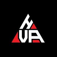 hva Dreiecksbuchstaben-Logo-Design mit Dreiecksform. HVA-Dreieck-Logo-Design-Monogramm. HVA-Dreieck-Vektor-Logo-Vorlage mit roter Farbe. hva dreieckiges Logo einfaches, elegantes und luxuriöses Logo. vektor