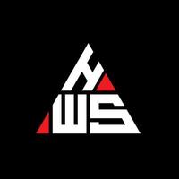 hws Dreiecksbuchstaben-Logo-Design mit Dreiecksform. hws-Dreieck-Logo-Design-Monogramm. hws-Dreieck-Vektor-Logo-Vorlage mit roter Farbe. hws dreieckiges Logo einfaches, elegantes und luxuriöses Logo. vektor