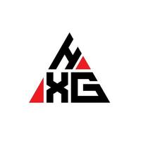 hxg-Dreieck-Buchstaben-Logo-Design mit Dreiecksform. Hxg-Dreieck-Logo-Design-Monogramm. hxg-Dreieck-Vektor-Logo-Vorlage mit roter Farbe. hxg dreieckiges Logo einfaches, elegantes und luxuriöses Logo. vektor
