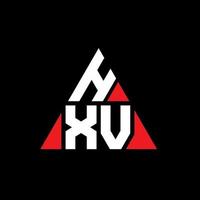 hxv Dreiecksbuchstaben-Logo-Design mit Dreiecksform. hxv-Dreieck-Logo-Design-Monogramm. hxv-Dreieck-Vektor-Logo-Vorlage mit roter Farbe. hxv dreieckiges Logo einfaches, elegantes und luxuriöses Logo. vektor