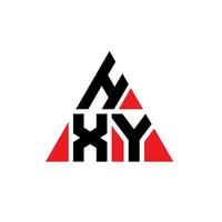 hxy Dreiecksbuchstaben-Logo-Design mit Dreiecksform. hxy-Dreieck-Logo-Design-Monogramm. hxy-Dreieck-Vektor-Logo-Vorlage mit roter Farbe. hxy dreieckiges Logo einfaches, elegantes und luxuriöses Logo. vektor