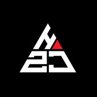 hzj triangel bokstavslogotypdesign med triangelform. hzj triangel logotyp design monogram. hzj triangel vektor logotyp mall med röd färg. hzj triangulär logotyp enkel, elegant och lyxig logotyp.