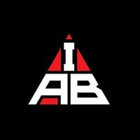 iab-Dreieck-Buchstaben-Logo-Design mit Dreiecksform. iab-Dreieck-Logo-Design-Monogramm. iab-Dreieck-Vektor-Logo-Vorlage mit roter Farbe. iab dreieckiges Logo einfaches, elegantes und luxuriöses Logo. vektor