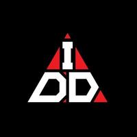 idd-Dreieck-Buchstaben-Logo-Design mit Dreiecksform. idd-Dreieck-Logo-Design-Monogramm. idd-Dreieck-Vektor-Logo-Vorlage mit roter Farbe. idd dreieckiges logo einfaches, elegantes und luxuriöses logo. vektor