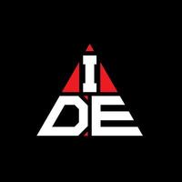 ide Dreiecksbuchstaben-Logo-Design mit Dreiecksform. IDE-Dreieck-Logo-Design-Monogramm. IDE-Dreieck-Vektor-Logo-Vorlage mit roter Farbe. ide dreieckiges Logo einfaches, elegantes und luxuriöses Logo. vektor