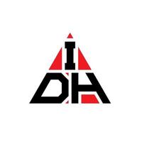 IDH-Dreieck-Buchstaben-Logo-Design mit Dreiecksform. IDH-Dreieck-Logo-Design-Monogramm. IDH-Dreieck-Vektor-Logo-Vorlage mit roter Farbe. idh dreieckiges logo einfaches, elegantes und luxuriöses logo. vektor