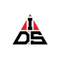 ids-Dreieck-Buchstaben-Logo-Design mit Dreiecksform. ids-Dreieck-Logo-Design-Monogramm. ids-Dreieck-Vektor-Logo-Vorlage mit roter Farbe. ids dreieckiges Logo einfaches, elegantes und luxuriöses Logo. vektor