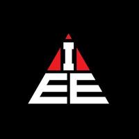 iee-Dreieck-Buchstaben-Logo-Design mit Dreiecksform. IE-Dreieck-Logo-Design-Monogramm. iee-Dreieck-Vektor-Logo-Vorlage mit roter Farbe. dh dreieckiges Logo einfaches, elegantes und luxuriöses Logo. vektor
