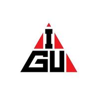 igu-Dreieck-Buchstaben-Logo-Design mit Dreiecksform. Igu-Dreieck-Logo-Design-Monogramm. IGU-Dreieck-Vektor-Logo-Vorlage mit roter Farbe. igu dreieckiges Logo einfaches, elegantes und luxuriöses Logo. vektor