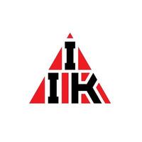 Iik-Dreieck-Buchstaben-Logo-Design mit Dreiecksform. Iik-Dreieck-Logo-Design-Monogramm. Iik-Dreieck-Vektor-Logo-Vorlage mit roter Farbe. iik dreieckiges Logo einfaches, elegantes und luxuriöses Logo. vektor