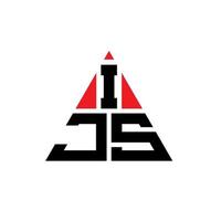 ijs Dreiecksbuchstaben-Logo-Design mit Dreiecksform. ijs-Dreieck-Logo-Design-Monogramm. ijs-Dreieck-Vektor-Logo-Vorlage mit roter Farbe. ijs dreieckiges Logo einfaches, elegantes und luxuriöses Logo. vektor
