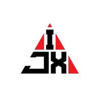 ijx-Dreieck-Buchstaben-Logo-Design mit Dreiecksform. ijx-Dreieck-Logo-Design-Monogramm. ijx-Dreieck-Vektor-Logo-Vorlage mit roter Farbe. ijx dreieckiges Logo einfaches, elegantes und luxuriöses Logo. vektor