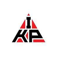 ikp-Dreieck-Buchstaben-Logo-Design mit Dreiecksform. ikp-Dreieck-Logo-Design-Monogramm. ikp-Dreieck-Vektor-Logo-Vorlage mit roter Farbe. ikp dreieckiges Logo einfaches, elegantes und luxuriöses Logo. vektor