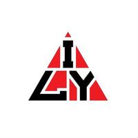 Ily-Dreieck-Buchstaben-Logo-Design mit Dreiecksform. Ily-Dreieck-Logo-Design-Monogramm. Ily-Dreieck-Vektor-Logo-Vorlage mit roter Farbe. ily dreieckiges Logo einfaches, elegantes und luxuriöses Logo. vektor