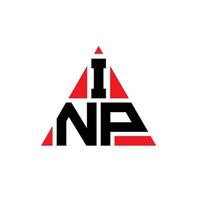 inp Dreieck-Buchstaben-Logo-Design mit Dreiecksform. INP-Dreieck-Logo-Design-Monogramm. inp-Dreieck-Vektor-Logo-Vorlage mit roter Farbe. inp dreieckiges Logo einfaches, elegantes und luxuriöses Logo. vektor