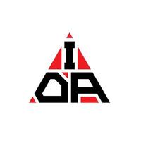 ioa dreiecksbuchstabe logo design mit dreiecksform. ioa-Dreieck-Logo-Design-Monogramm. ioa-Dreieck-Vektor-Logo-Vorlage mit roter Farbe. ioa dreieckiges Logo einfaches, elegantes und luxuriöses Logo. vektor