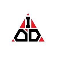 Iod-Dreieck-Buchstaben-Logo-Design mit Dreiecksform. Jod-Dreieck-Logo-Design-Monogramm. Iod-Dreieck-Vektor-Logo-Vorlage mit roter Farbe. iod dreieckiges logo einfaches, elegantes und luxuriöses logo. vektor