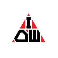 Iow-Dreieck-Buchstaben-Logo-Design mit Dreiecksform. Iow-Dreieck-Logo-Design-Monogramm. Iow-Dreieck-Vektor-Logo-Vorlage mit roter Farbe. iow dreieckiges Logo einfaches, elegantes und luxuriöses Logo. vektor