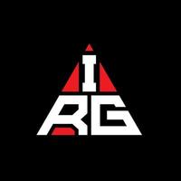 irg-Dreieck-Buchstaben-Logo-Design mit Dreiecksform. IRG-Dreieck-Logo-Design-Monogramm. IRG-Dreieck-Vektor-Logo-Vorlage mit roter Farbe. irg dreieckiges Logo einfaches, elegantes und luxuriöses Logo. vektor