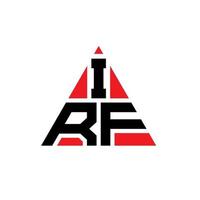 IRF-Dreieck-Buchstaben-Logo-Design mit Dreiecksform. IRF-Dreieck-Logo-Design-Monogramm. IRF-Dreieck-Vektor-Logo-Vorlage mit roter Farbe. irf dreieckiges logo einfaches, elegantes und luxuriöses logo. vektor