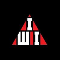 iwi-Dreieck-Buchstaben-Logo-Design mit Dreiecksform. iwi-Dreieck-Logo-Design-Monogramm. iwi-Dreieck-Vektor-Logo-Vorlage mit roter Farbe. iwi dreieckiges Logo einfaches, elegantes und luxuriöses Logo. vektor