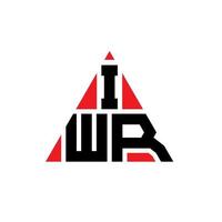 iwr-Dreieck-Buchstaben-Logo-Design mit Dreiecksform. iwr-Dreieck-Logo-Design-Monogramm. iwr-Dreieck-Vektor-Logo-Vorlage mit roter Farbe. iwr dreieckiges Logo einfaches, elegantes und luxuriöses Logo. vektor