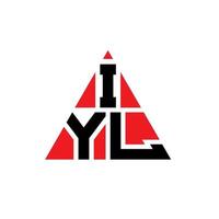 Iyl-Dreieck-Buchstaben-Logo-Design mit Dreiecksform. iyl-Dreieck-Logo-Design-Monogramm. Iyl-Dreieck-Vektor-Logo-Vorlage mit roter Farbe. iyl dreieckiges Logo einfaches, elegantes und luxuriöses Logo. vektor