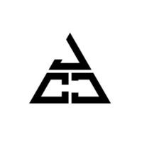 jcj triangel bokstavslogotypdesign med triangelform. jcj triangel logotyp design monogram. jcj triangel vektor logotyp mall med röd färg. jcj triangulär logotyp enkel, elegant och lyxig logotyp.