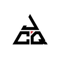 JCQ-Dreieck-Buchstaben-Logo-Design mit Dreiecksform. JCQ-Dreieck-Logo-Design-Monogramm. jcq-Dreieck-Vektor-Logo-Vorlage mit roter Farbe. jcq dreieckiges Logo einfaches, elegantes und luxuriöses Logo. vektor
