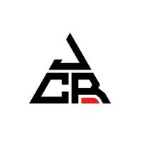 jcr-Dreieck-Buchstaben-Logo-Design mit Dreiecksform. JCR-Dreieck-Logo-Design-Monogramm. jcr-Dreieck-Vektor-Logo-Vorlage mit roter Farbe. jcr dreieckiges logo einfaches, elegantes und luxuriöses logo. vektor