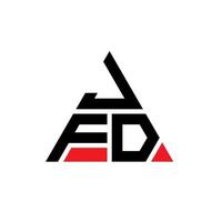 jfd-Dreieck-Buchstaben-Logo-Design mit Dreiecksform. JFD-Dreieck-Logo-Design-Monogramm. JFD-Dreieck-Vektor-Logo-Vorlage mit roter Farbe. jfd dreieckiges logo einfaches, elegantes und luxuriöses logo. vektor