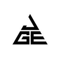 jge triangel bokstavslogotypdesign med triangelform. jge triangel logotyp design monogram. jge triangel vektor logotyp mall med röd färg. jge triangulär logotyp enkel, elegant och lyxig logotyp.