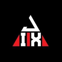 JIX-Dreieck-Buchstaben-Logo-Design mit Dreiecksform. Jix-Dreieck-Logo-Design-Monogramm. Jix-Dreieck-Vektor-Logo-Vorlage mit roter Farbe. jix dreieckiges logo einfaches, elegantes und luxuriöses logo. vektor