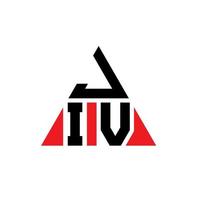 JIV-Dreieck-Buchstaben-Logo-Design mit Dreiecksform. JIV-Dreieck-Logo-Design-Monogramm. JIV-Dreieck-Vektor-Logo-Vorlage mit roter Farbe. jiv dreieckiges logo einfaches, elegantes und luxuriöses logo. vektor