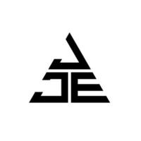 jje triangel bokstavslogotypdesign med triangelform. jje triangel logotyp design monogram. jje triangel vektor logotyp mall med röd färg. jje triangulär logotyp enkel, elegant och lyxig logotyp.