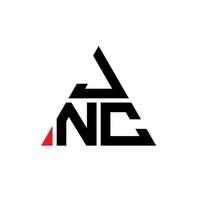 Jnc-Dreieck-Buchstaben-Logo-Design mit Dreiecksform. Jnc-Dreieck-Logo-Design-Monogramm. JNC-Dreieck-Vektor-Logo-Vorlage mit roter Farbe. jnc dreieckiges Logo einfaches, elegantes und luxuriöses Logo. vektor