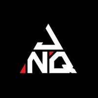 jnq triangel bokstavslogotypdesign med triangelform. jnq triangel logotyp design monogram. jnq triangel vektor logotyp mall med röd färg. jnq triangulär logotyp enkel, elegant och lyxig logotyp.